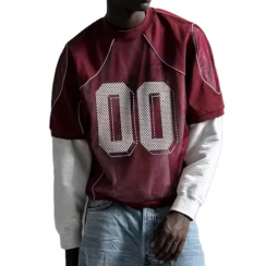 3 Pcs Oversized Mesh Baseball Short Sleeve Sports Jersey